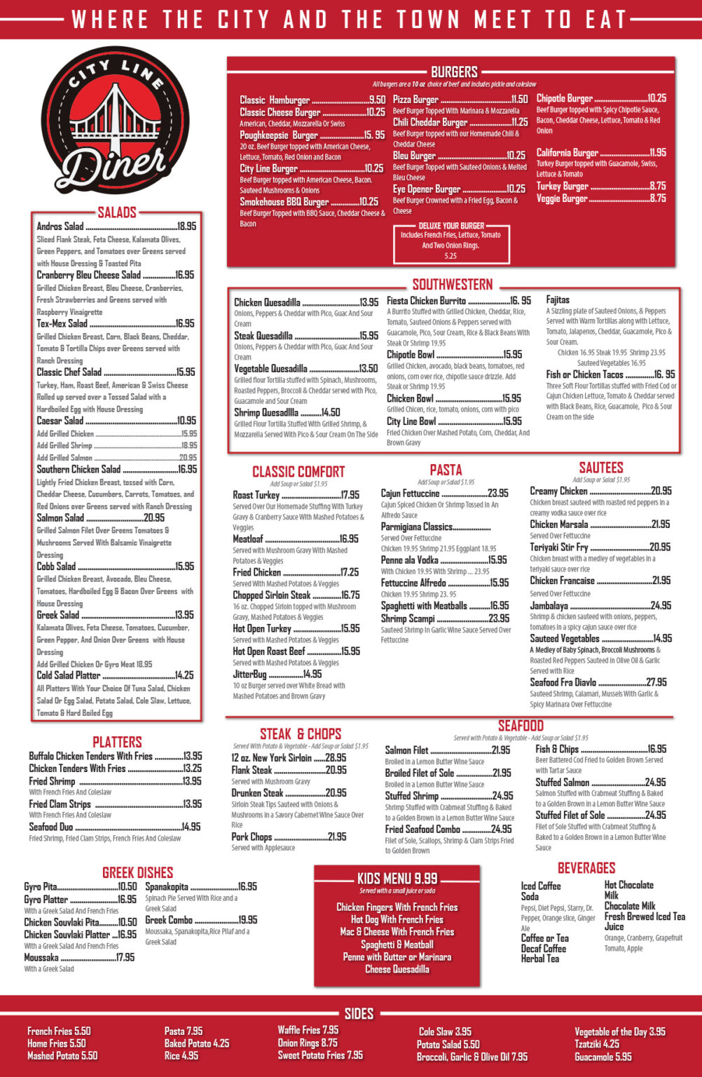 Menu City Line Diner